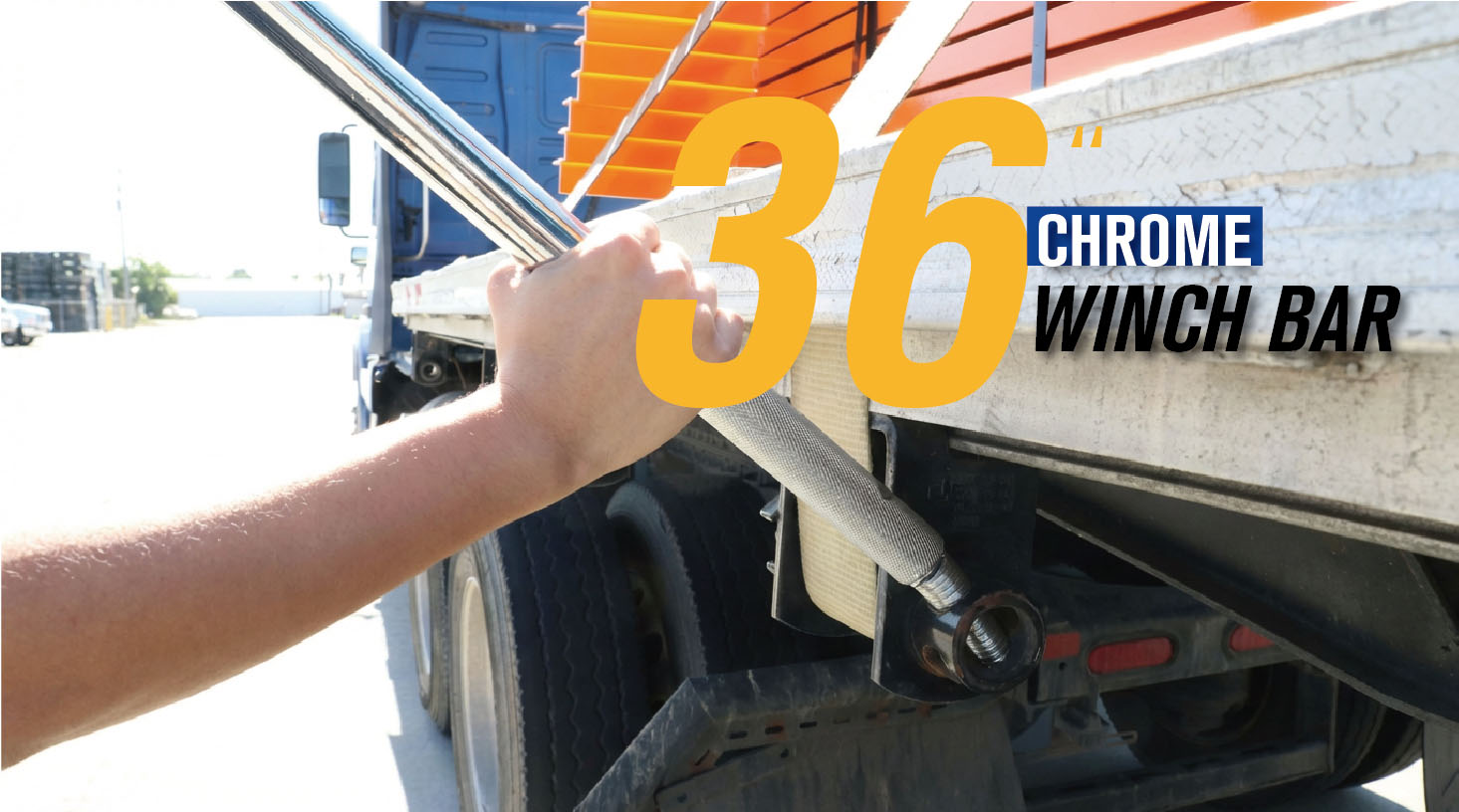 36 Inches Chrome Winch Bar