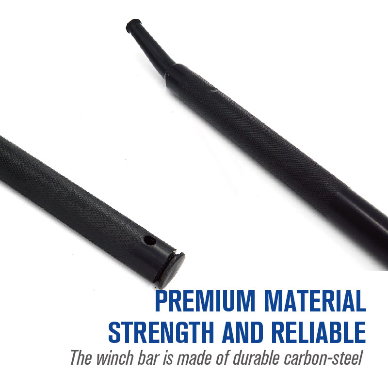 winch bar The winch bar is made of durable carbon-steel