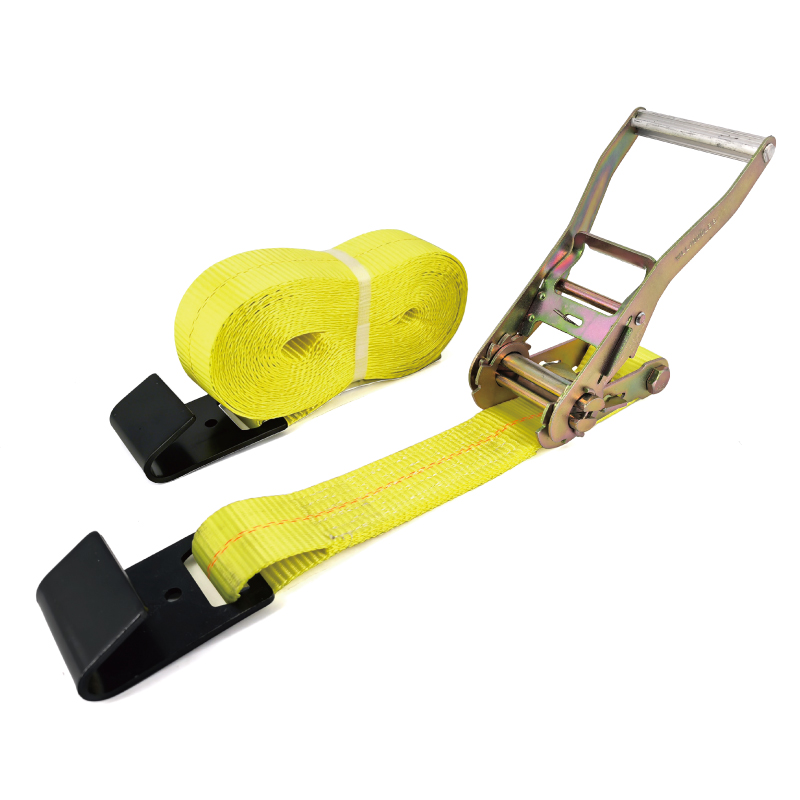 2" x 40' Heavy Duty Tie-Down Ratchet Strap with Flat Hooks