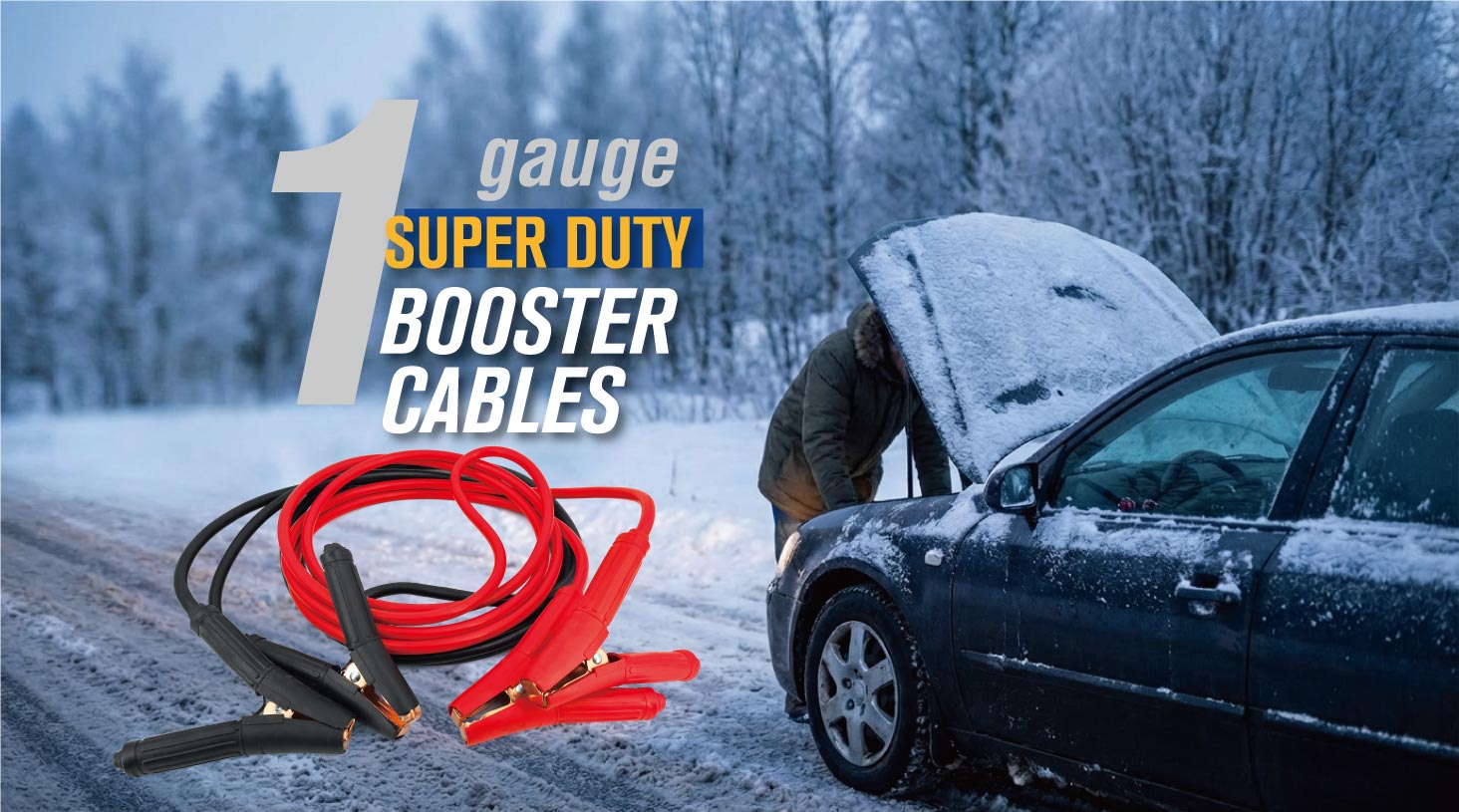 1 gauge super duty booster cables 1 gauge 25 feet jumper cables