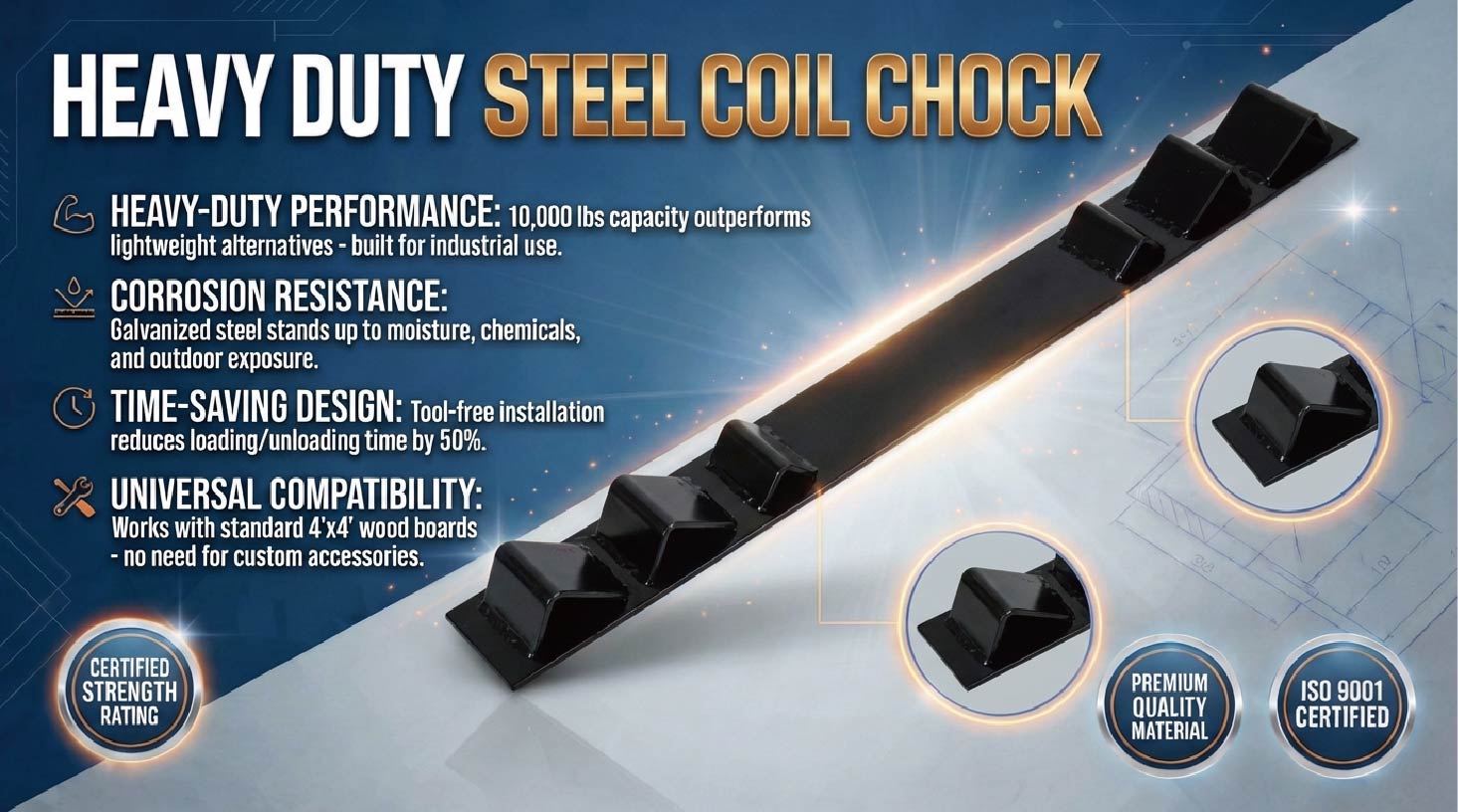 39 Inch Long Heavy Duty Steel Coil Rack