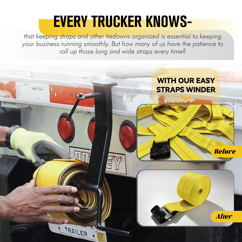 Powder Coated Steel Tie-Downs Strap Winder for Flatbed Trailer