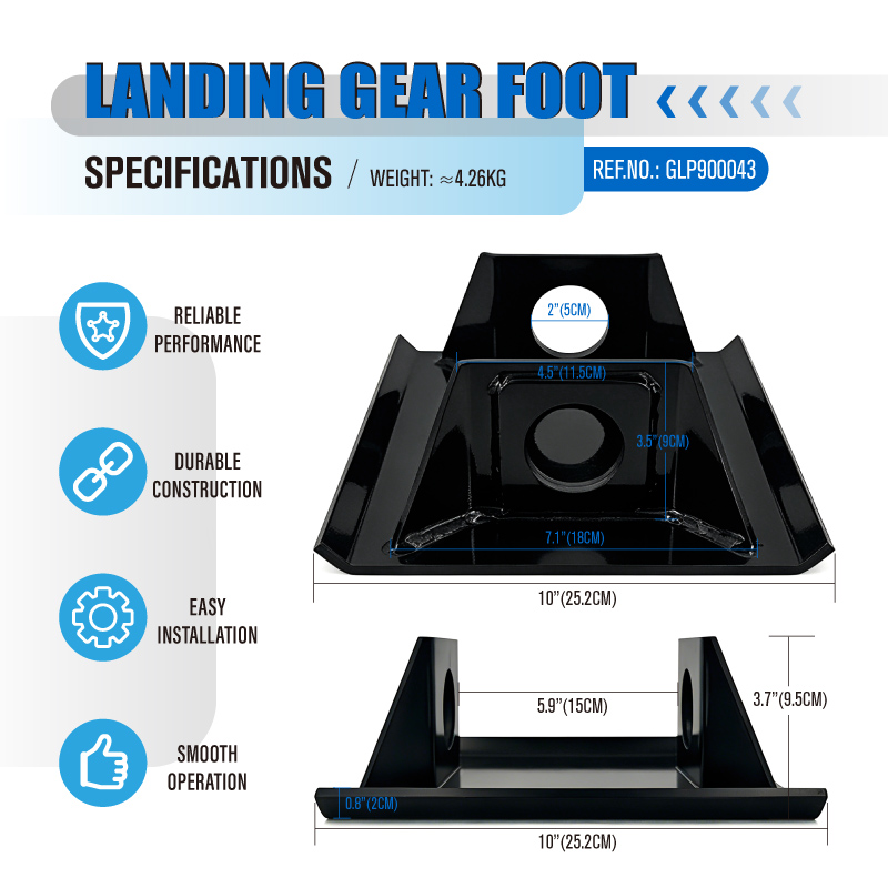 Heavy Duty Landing Gear Foot Replacement Base for Semi Trailer Jack Leg
